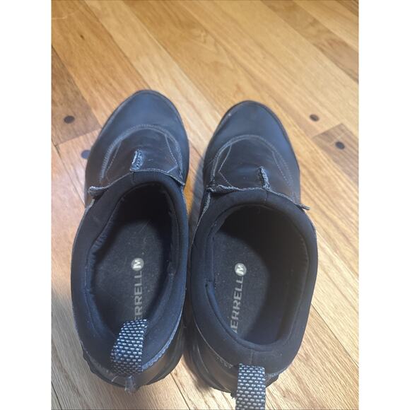 Merrell Bellot Moc Black Leather Slip On Hiking Shoes Mens Sz 8.5 main image 4